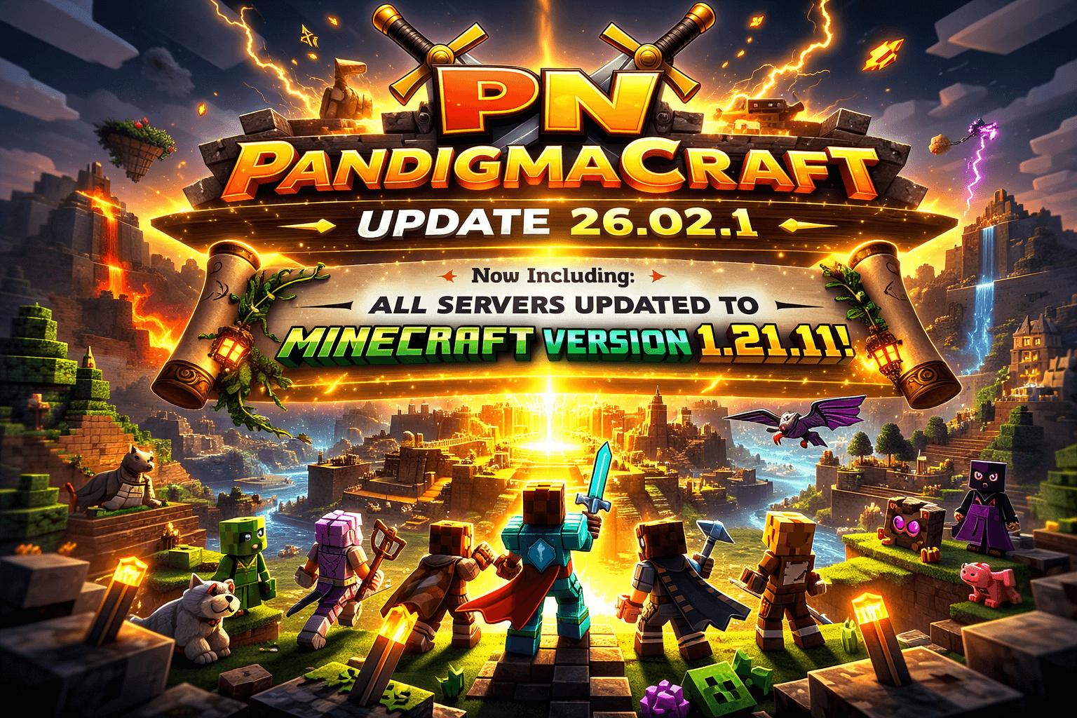 PandigmaCraft Levels Up